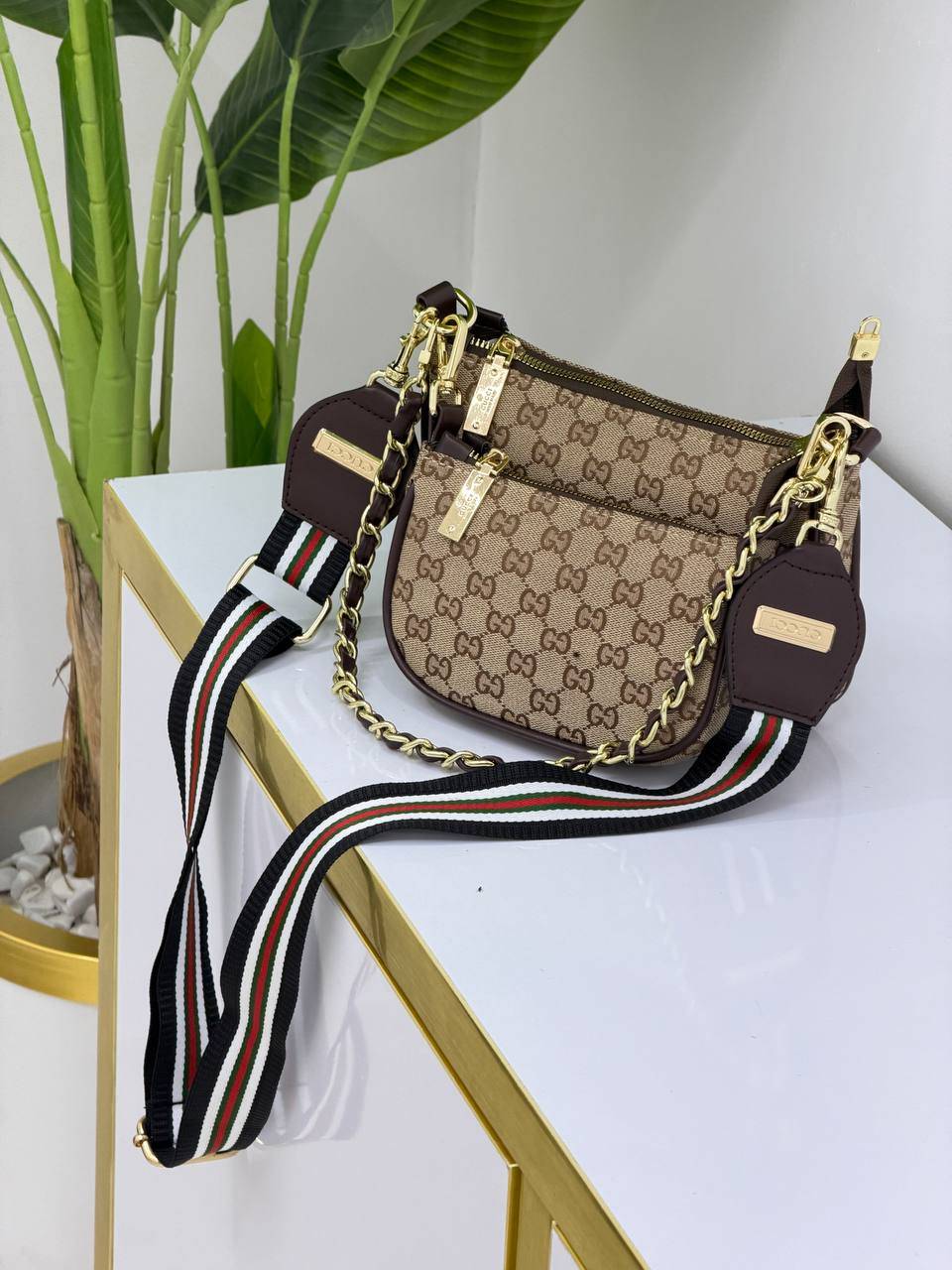 کیف دوقلو پارچه ای گوچی